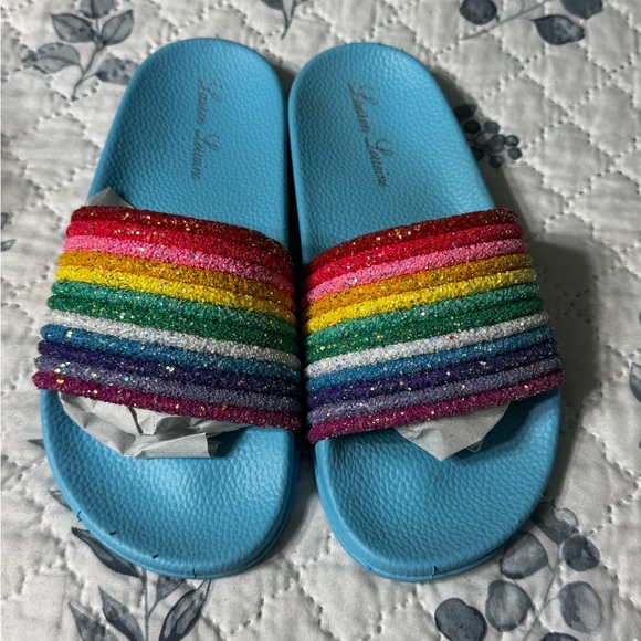 Lauren Lorraine Multicolor Glitter Sandals Size
6 New No Box - Picture 1 of 4